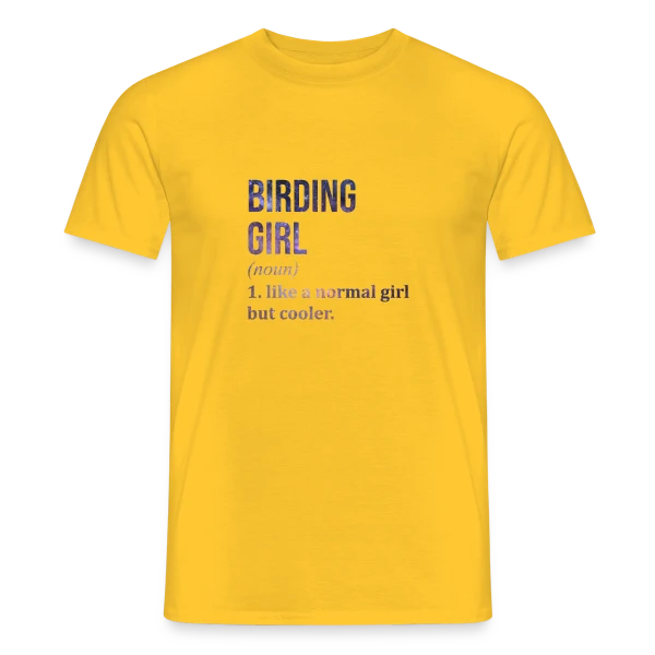 Maquette de T-shirt homme « Birding Girl Galaxie » à personnaliser