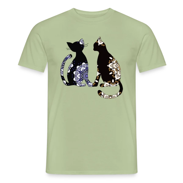 Maquette de T-shirt homme « Passion Chat » à personnaliser