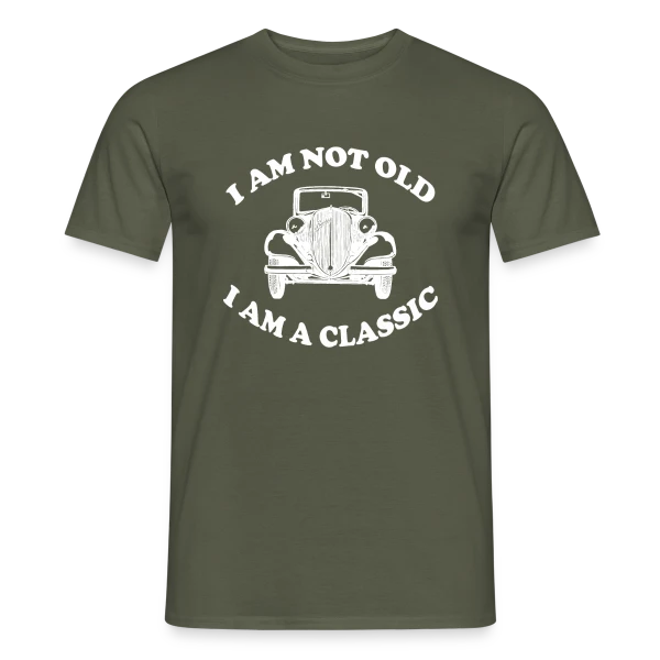 Maquette de T-shirt homme « Je Suis Un Classique Humour » à personnaliser