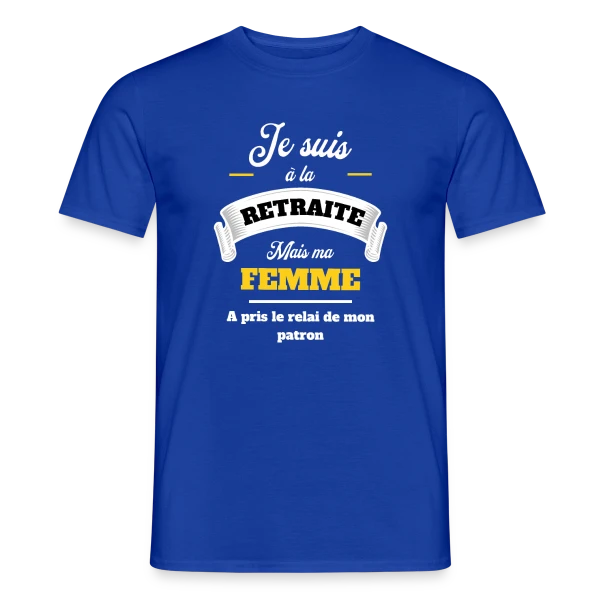Maquette de T-shirt homme « Retraite Humoristique pour Homme » à personnaliser