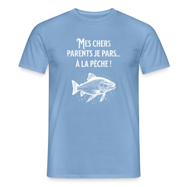 Maquette de T-shirt homme « Humour Pêche : La Truite Élégante » à personnaliser