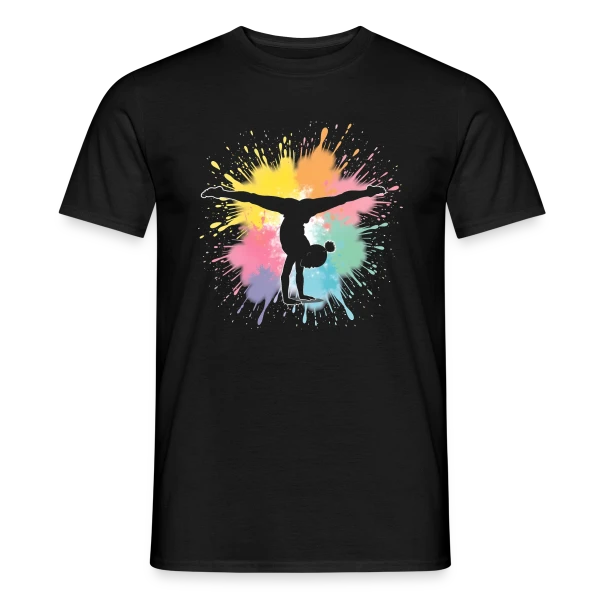 Maquette de T-shirt homme « Gymnastique & Turnerine - Passion Sportive » à personnaliser
