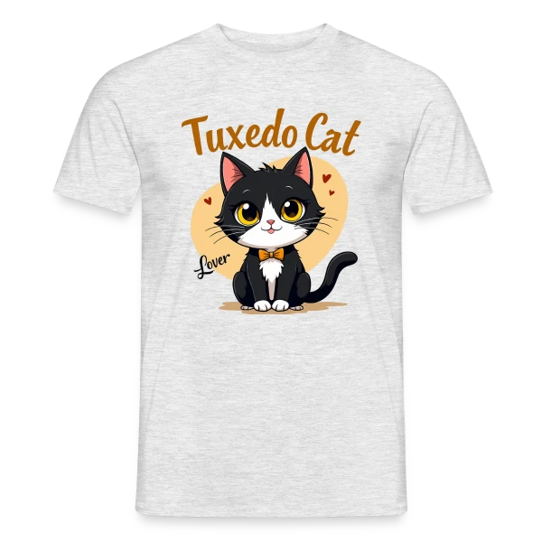 Maquette de T-shirt homme « Amoureux du Chat Smoking - Cadeau Idéal » à personnaliser