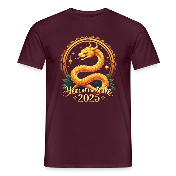 Maquette de T-shirt homme « Nouvel An Chinois 2025 - Année du Serpent » à personnaliser