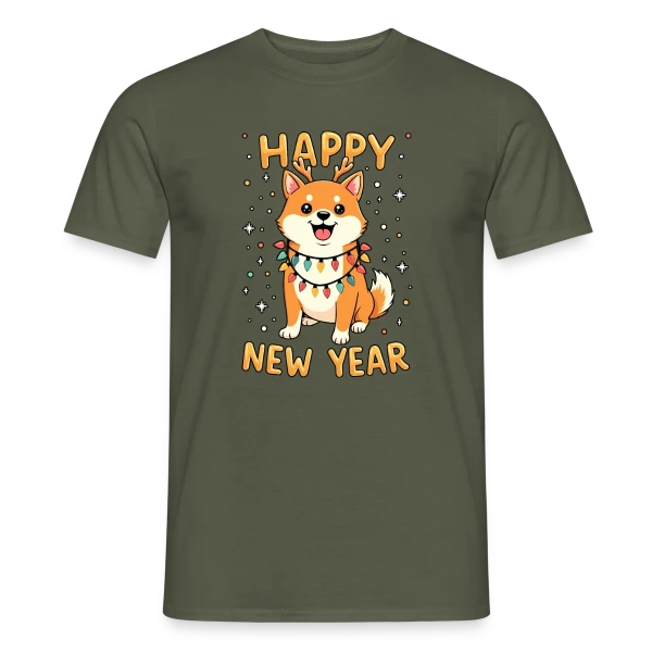 Shiba Inu Lumières de Noël - Fêtes de Fin d'Année sur T-shirt homme