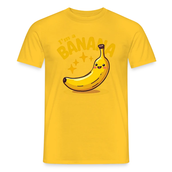 Maquette de T-shirt homme « Humour Banane - Costume Carnaval & Fête » à personnaliser