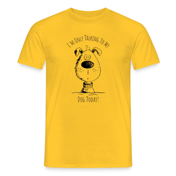 Maquette de T-shirt homme « Je ne parle qu'à mon chien - T-shirt humour canin » à personnaliser