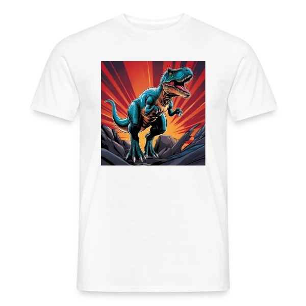 Maquette de T-shirt homme « T-Rex Crépuscule » à personnaliser
