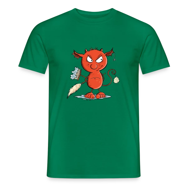 Petit diable du ménage - Nettoyage fun sur T-shirt homme