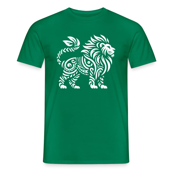 Lion Tribal : Force et Élégance Sauvage sur T-shirt homme
