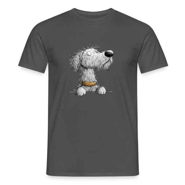 Maquette de T-shirt homme « Lévrier Irlandais - Cartoon chien pour la promenade » à personnaliser