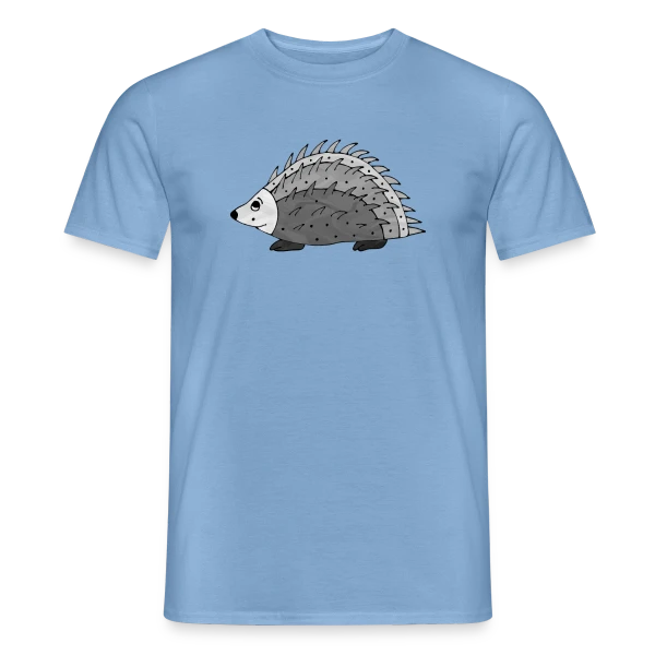 Maquette de T-shirt homme « L'Hérisson Malicieux » à personnaliser