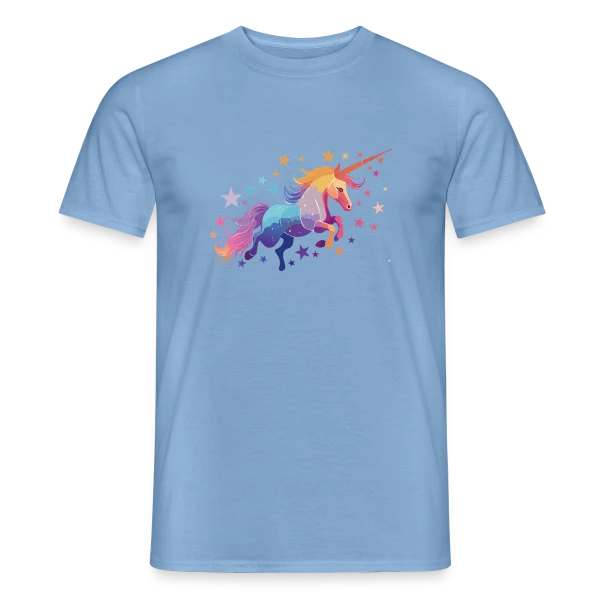 Licorne Magique Étoiles sur T-shirt homme