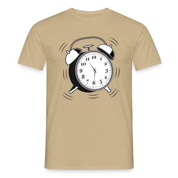Réveil Rétro 6h - L'Heure du Style Vintage sur T-shirt homme