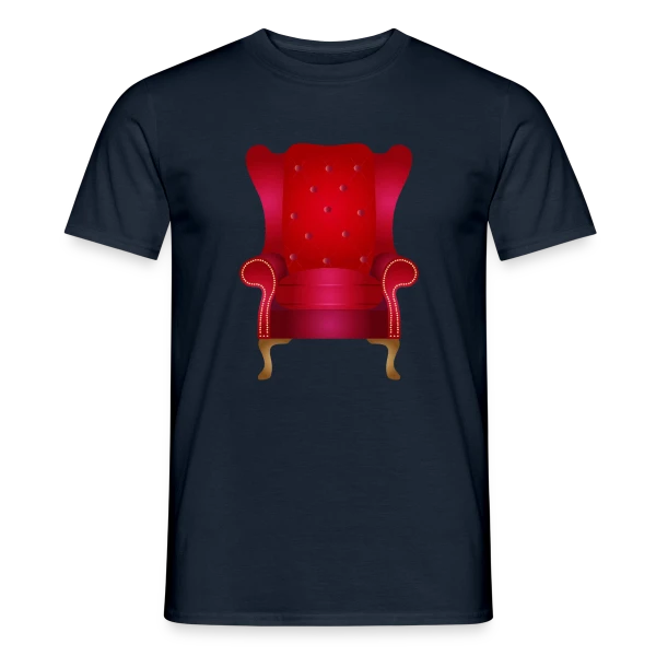 Fauteuil Vintage Rouge: Élégance Chaleureuse sur T-shirt homme