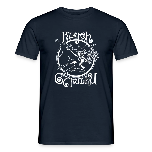 Maquette de T-shirt homme « Cthulhu Metal : Horreur Cosmique » à personnaliser