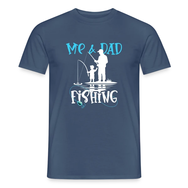 Maquette de T-shirt homme « Pêche en Famille : Papa et Moi » à personnaliser
