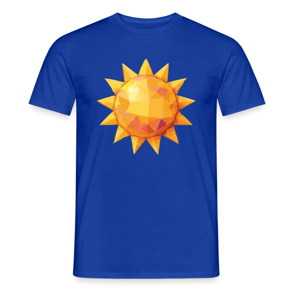 Maquette de T-shirt homme « Soleil Radieux » à personnaliser
