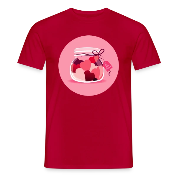 Maquette de T-shirt homme « Une Dose d'Amour » à personnaliser