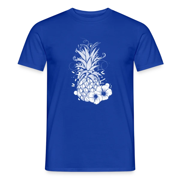 Ananas Tropical Blanc Stylisé sur T-shirt homme