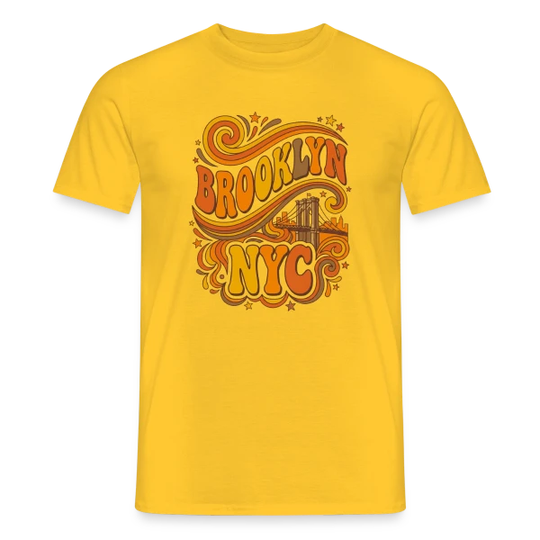 Maquette de T-shirt homme « Brooklyn Style NYC » à personnaliser