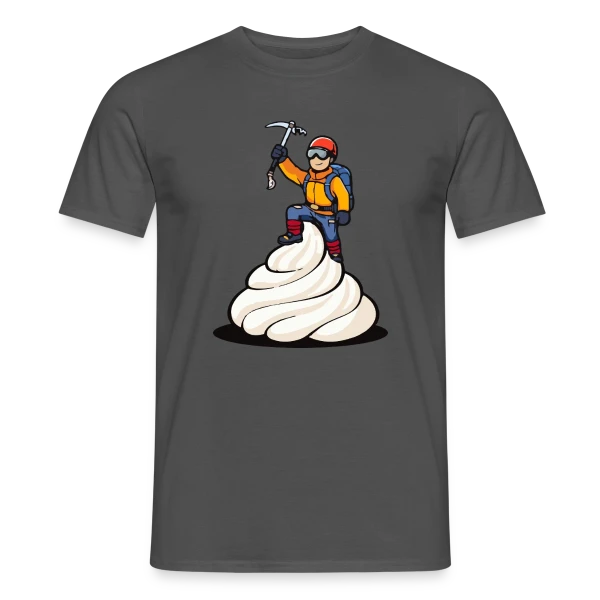 Maquette de T-shirt homme « L'Alpiniste: Conquête des Sommets » à personnaliser