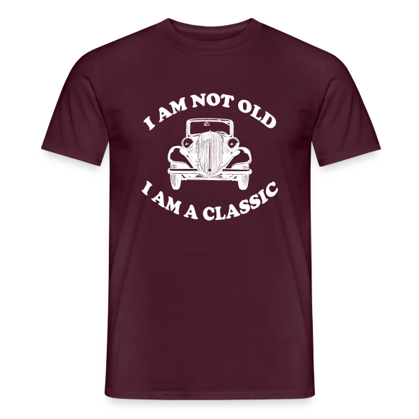 Maquette de T-shirt homme « Je Suis Un Classique » à personnaliser