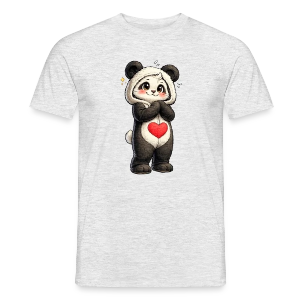 Maquette de T-shirt homme « Panda en Combinaison Stylée » à personnaliser
