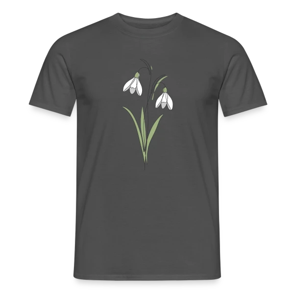 Maquette de T-shirt homme « Line Art Perce-Neige » à personnaliser