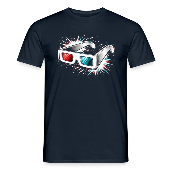 Lunettes 3D Rétro sur T-shirt homme