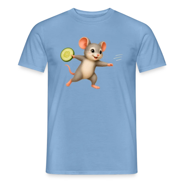 La Souris Frisbee et la Tranche de Concombre sur T-shirt homme