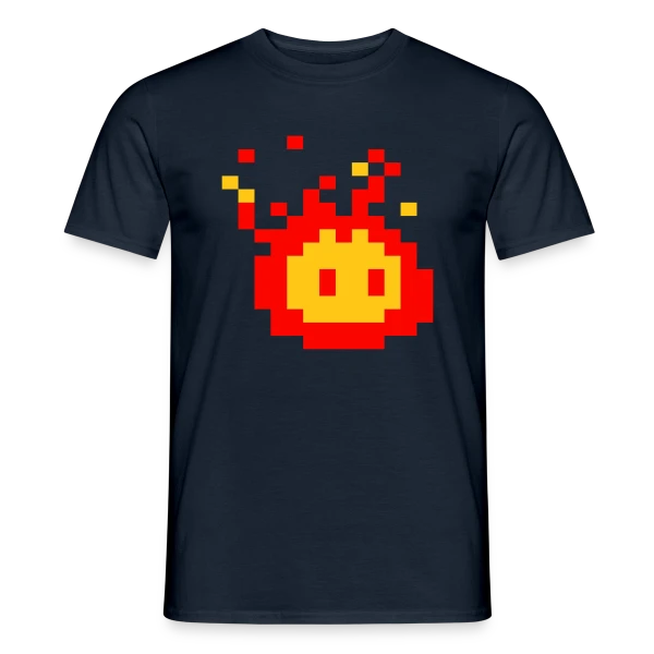 Maquette de T-shirt homme « Boule de Feu Ardente - Puissance et Énergie » à personnaliser