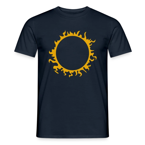 Maquette de T-shirt homme « Le Motif de Dos de Kyo » à personnaliser
