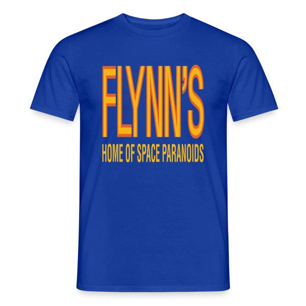Maquette de T-shirt homme « Flynn's Space Paranoids : Hommage Rétro-Gaming » à personnaliser