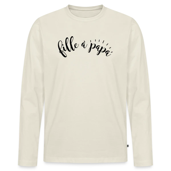 Fille à Papa Adorée sur T-shirt manches longues Premium bio Homme