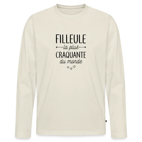 Ma Filleule la Plus Craquante sur T-shirt manches longues Premium bio Homme