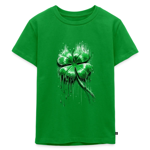 Trèfle Fondant : La Chance en Fusion sur T-shirt Premium bio Enfant