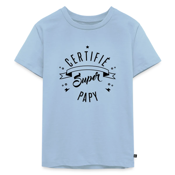 Certifié Super Papy sur T-shirt Premium bio Enfant