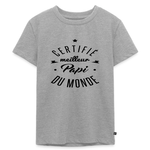 Le T-shirt "Meilleur Papi Certifié" sur T-shirt Premium bio Enfant