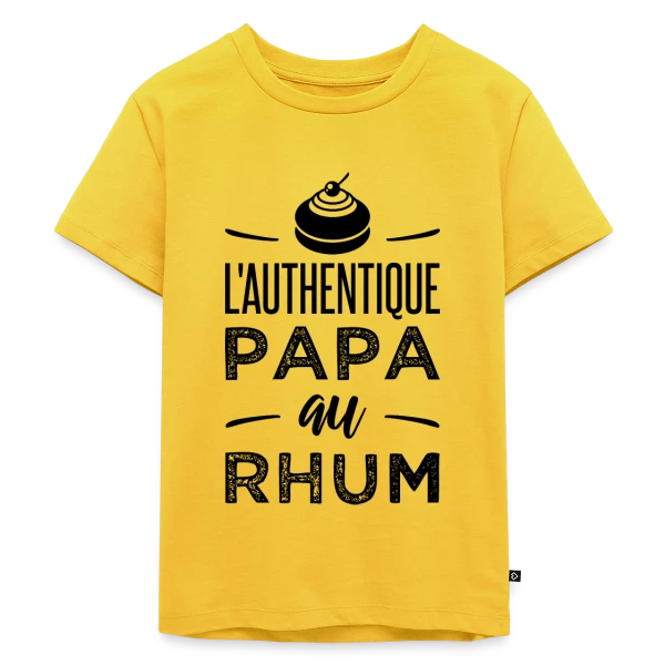 L'Authentique Papa au Rhum sur T-shirt Premium bio Enfant