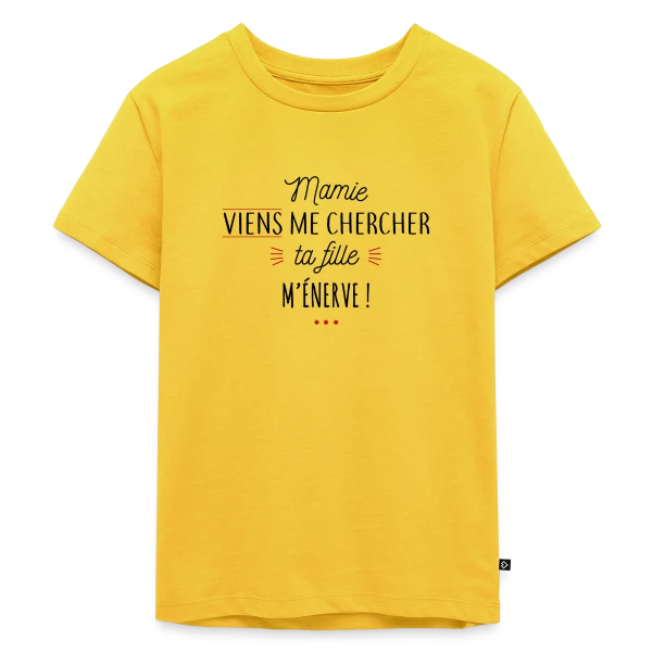 Mamie, au secours, ta fille m'énerve ! sur T-shirt Premium bio Enfant