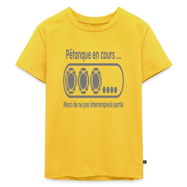 Pétanque en Cours : Ne Dérangez Pas ! sur T-shirt Premium bio Enfant