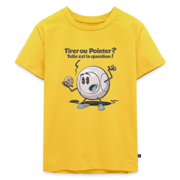 Pétanque : Tirer ou pointer ? sur T-shirt Premium bio Enfant