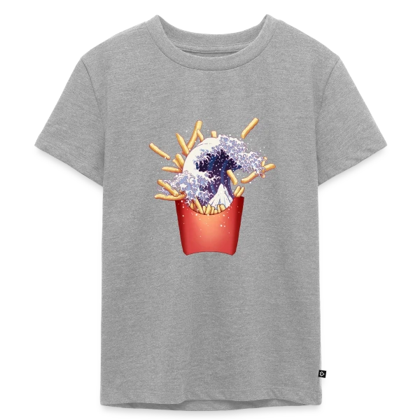 La Grande Vague de Kanagawa et Frites sur T-shirt Premium bio Enfant