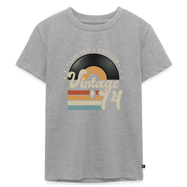 Vinyle Vintage 1974 – Anniversaire 49 ans sur T-shirt Premium bio Enfant