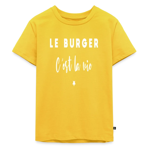 Le Burger, C'est la Vie : Passion Gourmande sur T-shirt Premium bio Enfant