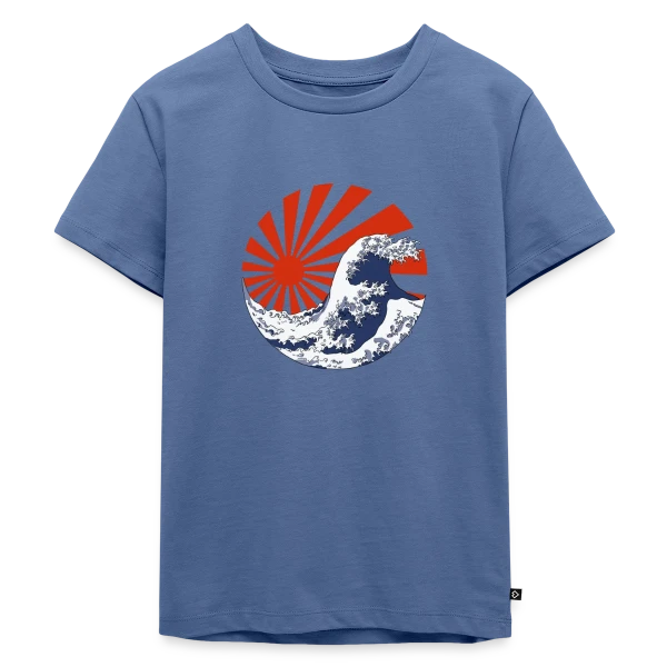 La Grande Vague de Kanagawa & Soleil Levant Yin-Yang sur T-shirt Premium bio Enfant