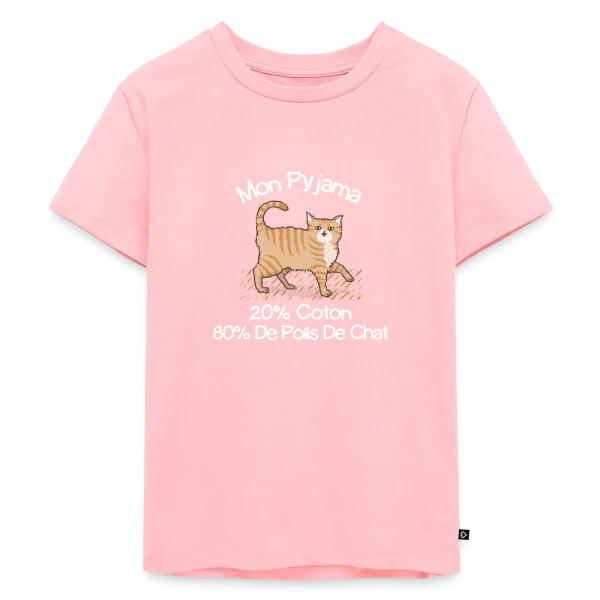 Humour 'Mon Pyjama 80% Poils de Chat' sur T-shirt Premium bio Enfant