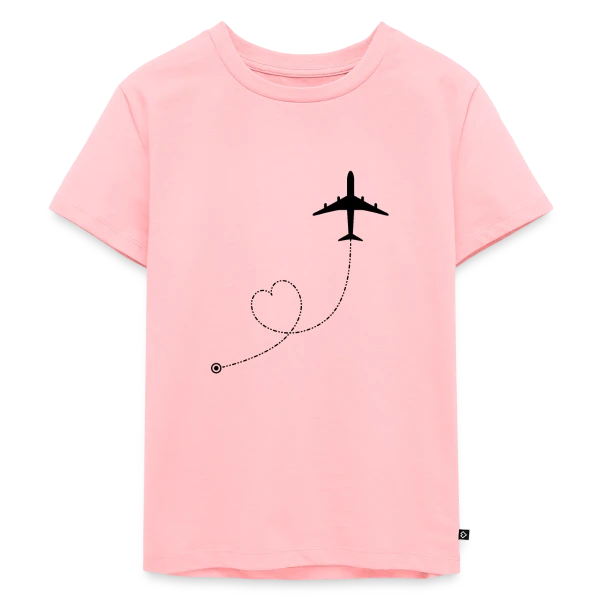 Avion Route Cœur sur T-shirt Premium bio Enfant