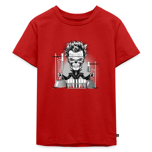 Crâne Scientifique Déjanté au Labo sur T-shirt Premium bio Enfant